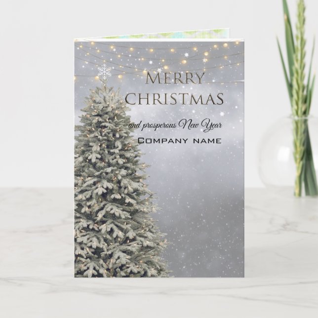 tarjeta de Navidad de la empresa del árbol de Navi (Anverso)