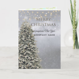 tarjeta de Navidad de la empresa del árbol de Navi