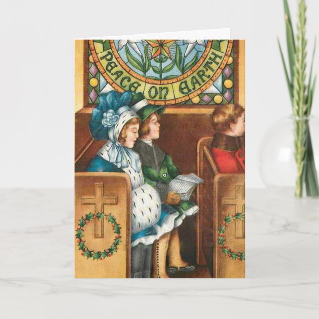 Tarjeta de Navidad de la época de la paz en la Tie (Anverso)