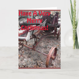 Tarjeta de Navidad de la escena de la granja por