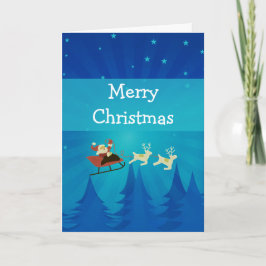 Tarjeta de Navidad de la escena del invierno de