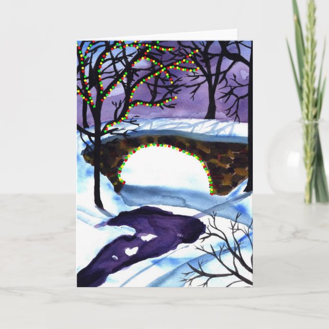 Tarjeta de Navidad de la escena del navidad (Anverso)