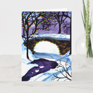 Tarjeta de Navidad de la escena del navidad