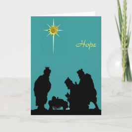 Tarjeta de Navidad de la esperanza de unos de los