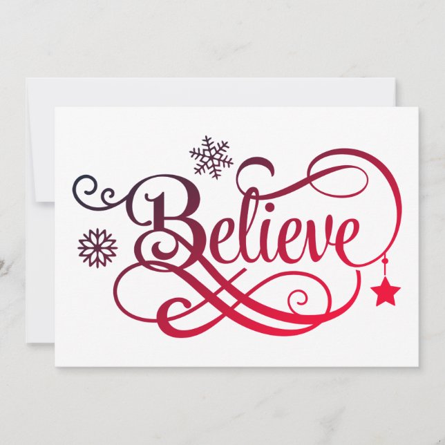 Tarjeta de Navidad de la Estrella de Copo de Nieve (Anverso)