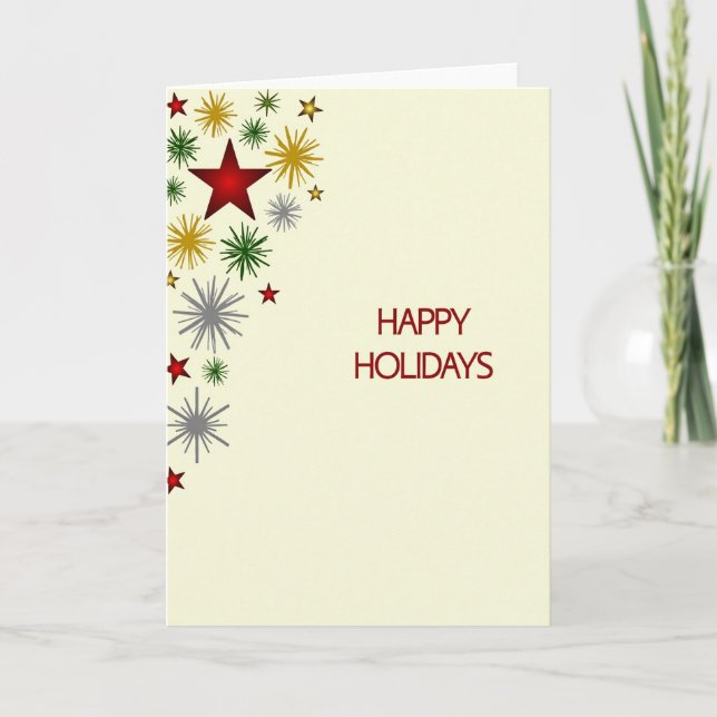 Tarjeta de Navidad de la Estrella de Navidad (Anverso)