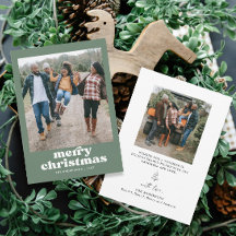 Tarjeta de navidad de la familia Green Photo