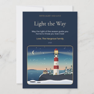 Tarjeta de Navidad de la familia Harbourlight Beac