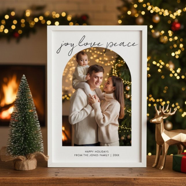 Tarjeta de Navidad de la familia linda Amor Paz (Subido por el creador)