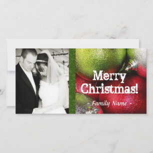 Tarjeta de Navidad de la foto del ornamento del