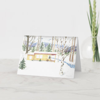 Tarjeta de Navidad de la granja de Alaska