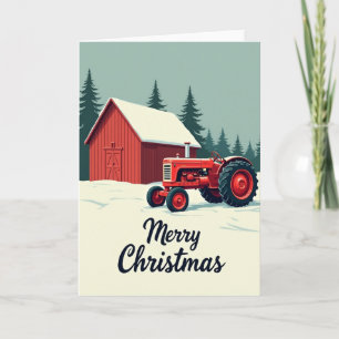 Tarjeta de Navidad de la Granja Roja
