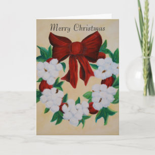 Tarjeta de Navidad de la guirnalda de la cápsula