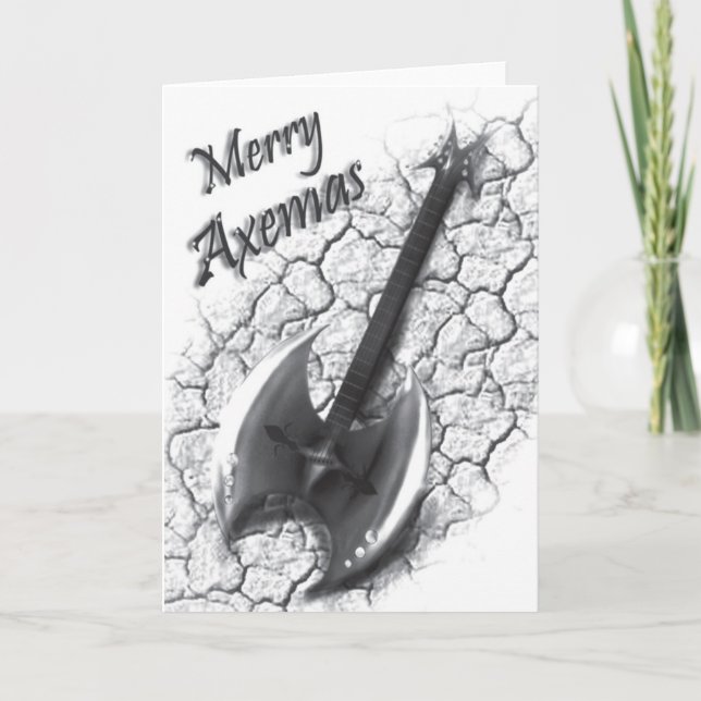 tarjeta de Navidad de la guitarra (Anverso)
