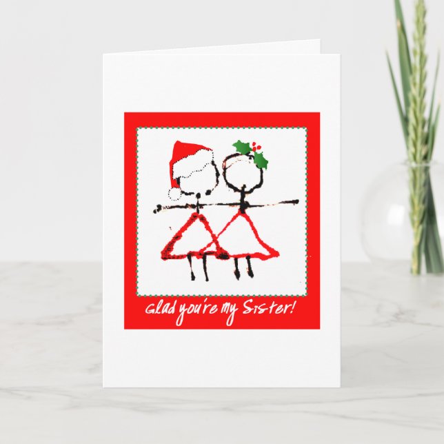 Tarjeta de Navidad de la hermana (Anverso)