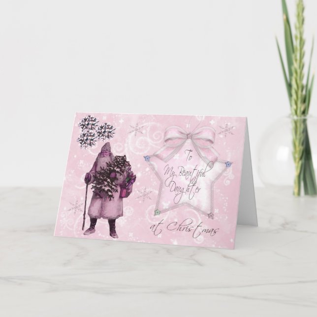 Tarjeta de Navidad de la hija (Anverso)