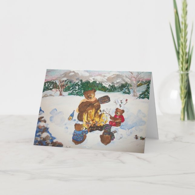 Tarjeta de Navidad de la hoguera (Anverso)