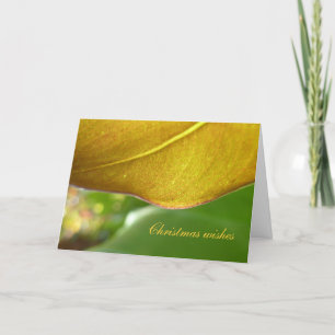 Tarjeta de Navidad de la hoja de oro