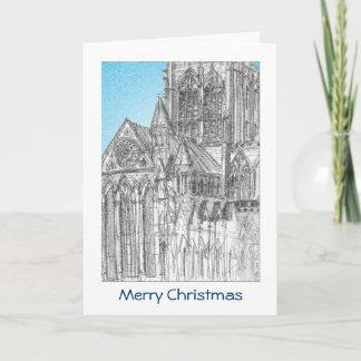Tarjeta de Navidad de la iglesia de monasterio de