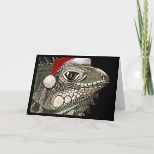 Tarjeta de Navidad de la iguana