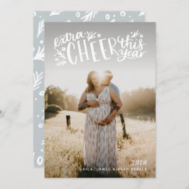 Tarjeta de Navidad de la invitación del embarazo o