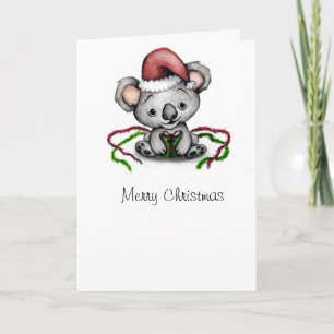 Tarjeta de Navidad de la koala