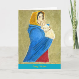 Tarjeta de Navidad de la Madonna y el niño