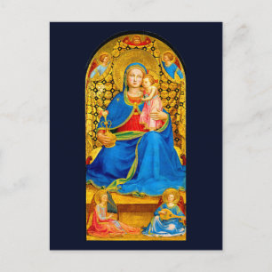 Tarjeta de Navidad de la Madonna y el Niño