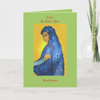 Tarjeta de Navidad de la Madonna y el niño