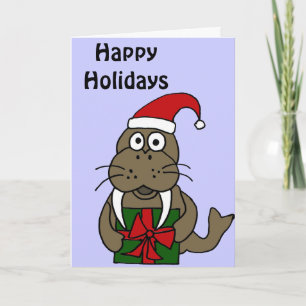 Tarjeta de Navidad de la morsa