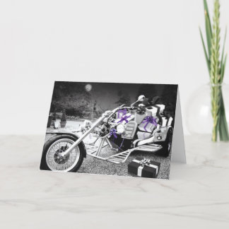 tarjeta de Navidad de la motocicleta