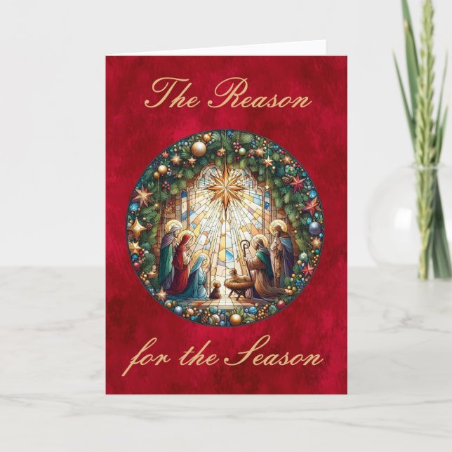 Tarjeta de Navidad de la Natividad (Anverso)