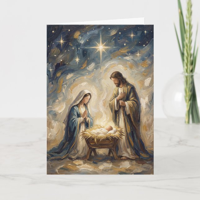 Tarjeta de Navidad de la Natividad (Anverso)