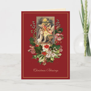 Tarjeta de Navidad de la Natividad de los Ángeles