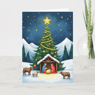 Tarjeta de Navidad de la Natividad del Niño Jesús