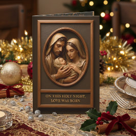 Tarjeta de Navidad de la Natividad Doblada
