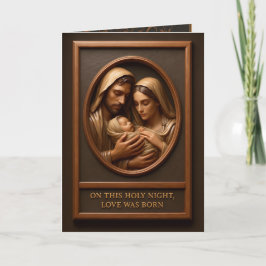 Tarjeta de Navidad de la Natividad Doblada