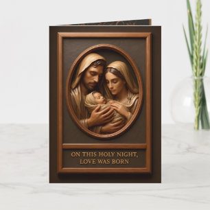 Tarjeta de Navidad de la Natividad Doblada