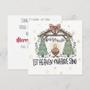 Tarjeta de Navidad de la Natividad «Que canten el