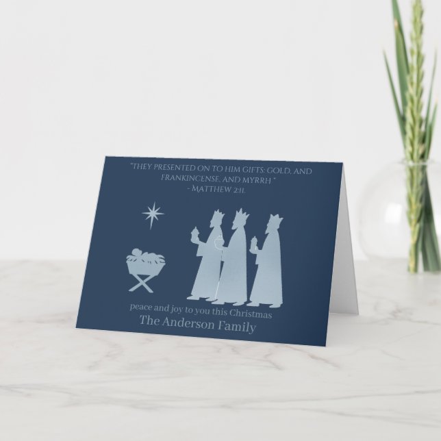 Tarjeta de Navidad de la Natividad: Regalos de los (Anverso)