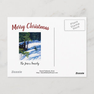 Tarjeta de Navidad de la nieve de la montaña de Co