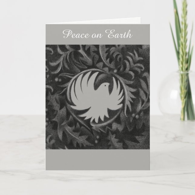 Tarjeta de Navidad de la paloma de la paz del (Anverso)