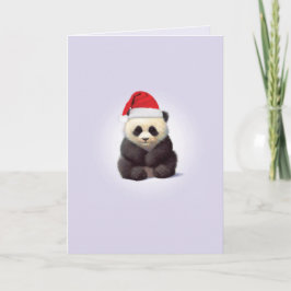 Tarjeta de Navidad de la panda de los bebés del