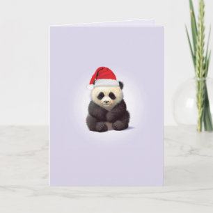 Tarjeta de Navidad de la panda de los bebés del