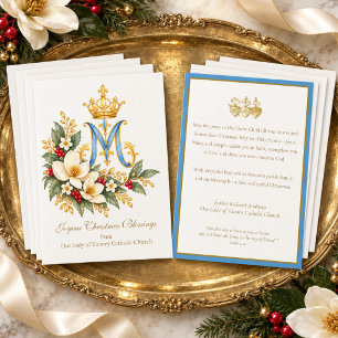 Tarjeta de Navidad de la Parroquia Floral con Mono