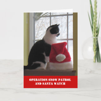 Tarjeta de Navidad de la patrulla de la nieve de