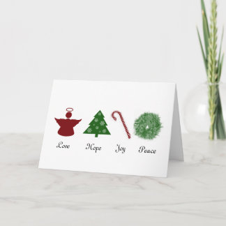 Tarjeta de Navidad de la paz de la alegría de la