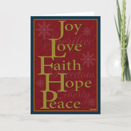 Tarjeta de Navidad de la paz de la esperanza de la