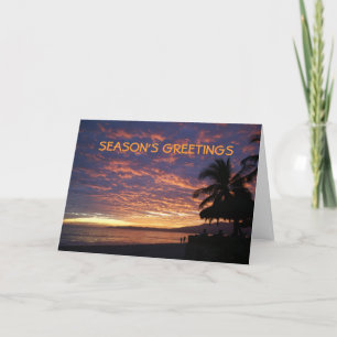 Tarjeta de Navidad de la playa de Bucerias
