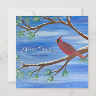 Tarjeta de Navidad de la Plaza Winter Cardinal
